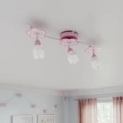 Kinderkamer-plafondlamp Mailin in roze langwerpig