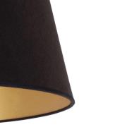 Lampenkap Cone hoogte 25,5 cm, zwart/goud