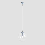 Hanglamp Nohr met glazen kap, blauw/helder
