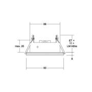 BRUMBERG Cover-Up-R inbouwmodule IP44 rond, zwart