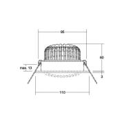 BRUMBERG Kerby-R LED inbouwspot, 4.000K, zwart