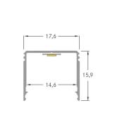 BRUMBERG One LED opbouwprofiel, aluminium, hoog, 1 meter