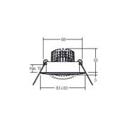 BRUMBERG BB14 inbouw dim2warm RC-dim chroom