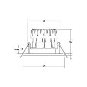 BRUMBERG BB20 IP65 inbouw RC driver rond wit