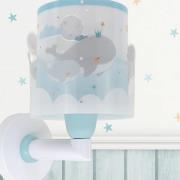 Dalber Whale Dreams wandlamp, blauw