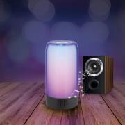 Prios LED tafellamp Valtari, wit, hoogte 19 cm, RGB