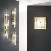 Wandlamp Ontario, 60 cm, 24 K verguld, glas