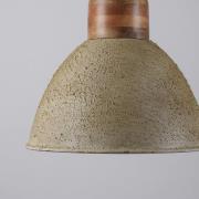 Hanglamp Samia, mangohout, beige structuur