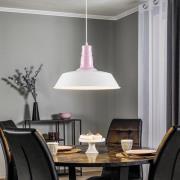 Hanglamp Enzo, industriële look, wit/pink