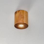 Plafondlamp Ara als houten cilinder