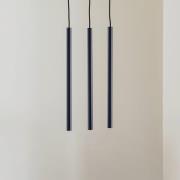 Hanglamp Thin, zwart, 3-lamps, linear