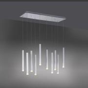 LED hanglamp Bruno, 10-lamps, aluminium