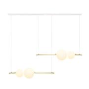 LED hanglamp 22235 lengte 105 cm goud/wit/opaal
