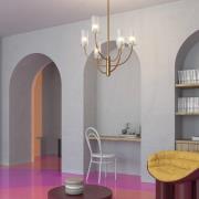 Maytoni Arco hanglamp met 3 glazen kappen