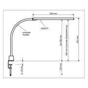 LED klemlamp MAULpirro, wit, dimbaar