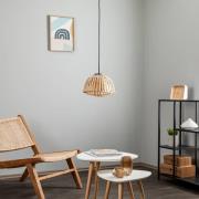 Lindby hanglamp Ilajus, Ø 30 cm, bamboe, E27