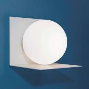 Wandlamp Balance, bol rechts, wit