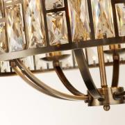 Bijou hanglamp, 8-lamps, messing, kristalglas