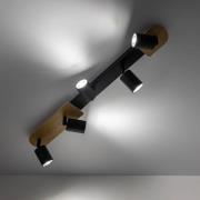 Plafondspot Cover Wood, 5-lamps