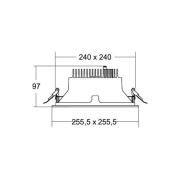 BRUMBERG Apollo Mega facetgeslepen, hoekig, DALI, 4000K, wit