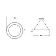 BRUMBERG Biro Circle Ring10 direct, CCT, DALI, Ø 45 cm, wit