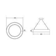 BRUMBERG Biro Cirkelring 3,5 direct Ø 45cm CA zwart 3000K