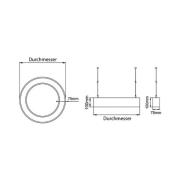 BRUMBERG Biro Cirkel Ring10 direct 45cm aan/uit zwart 3000K