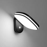 LED wandlamp Chicago op zonne-energie, zwart, sensor