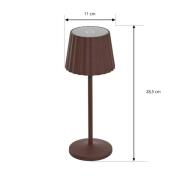 Lindby LED tafellamp Esali, bruin, set van 3, aluminium