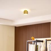 Lindby LED spot Nivoria, 11 x 8,8 cm, goudkleurig, set van 4