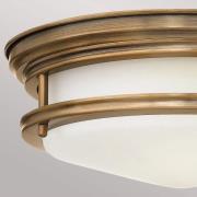 Hadrian buiten plafondlamp, brons/opaal wit