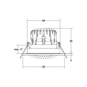 BRUMBERG BB23 IP65 RC driver ronde aansluitdoos structuur wit