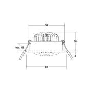 BRUMBERG inbouwspot BB33 RC aansluitdoos structuur wit