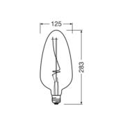 OSRAM LED Vintage 1906, C125, gloeidraad, grijs, E27, 4 W, 818