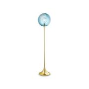 Ballroom vloerlamp, blauw, glas, handgeblazen, dimbaar