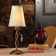 Delia tafellamp, bronskleurig, ijzer, hoogte 42 cm, Ø 15 cm