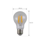 LED filament lamp, helder, E27, 7,2W, 2700K, 1521 lm