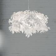Hanglamp Leavy, chroom/wit, Ø 70 cm, kunststof