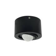 Lindby spot Jyla, zwart, 4.200 K, Ø 13 cm, lens, aluminium