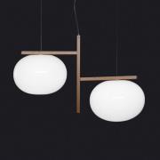 Oluce Alba 468 hanglamp, 2-lamps, brons