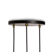 Tala hanglamp Triple Hanglamp rond E27 opaal zwart/walnoot