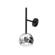 Jano wandlamp, zwart/chroom, 1-lamp