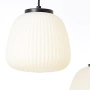 Kaizen hanglamp, lengte 125 cm, opaal, 5-lamps, metaal