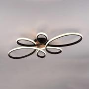 Fly LED plafondlamp, mat zwart, 3.000 K, 83 cm x 45 cm