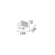 Ideal Lux downlight Spike Square, wit, aluminium, 10 x 10 cm