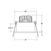 BRUMBERG Tirrel diepe LED inbouwspot on/off 830 rond, zwart