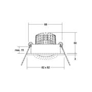 BRUMBERG LED inbouwspot Tirrel-S, DALI, aansluitdoos, chroom