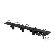 Calex Retro hanglamp, hoekig, 5-lamps, zwart