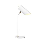 Tafellamp Quinto, wit/messing antiek
