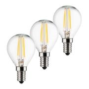 LED druppellamp E14 4W 2.700K Filament set van 3